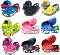 Summer childrens hole shoes Lego Mickey 3D cartoon Pooh bear boys and girls sandals non-slip sandals