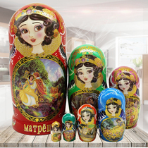 Russian doll 7-layer paint doll Snow White pure handmade wooden handicrafts gift toy ornaments