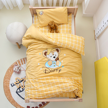 Kindergarten bed three sets of Bedding mattress baby into the garden nap cushion was baby bed quilt cover boy