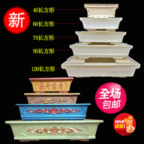 Cement flower pot mould New thickened rectangular hexagonal oval landscape plastic abrasive Roman column model