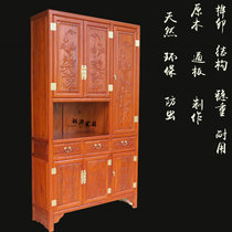 All solid wood carved shoe cabinet storage locker full home large capacity log Chinese style high cabinet camphor wood furniture
