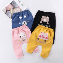 2022 new childrens pants spring summer style 100 lap hitchen pants male and female children pure color large PP pants baby full cotton long pants