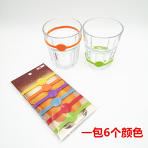 Japanese glass logo ring color silicone cup identification ring discriminator wine glass identification ring identification logo