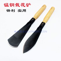 Wooden handle gardening flower shovel manganese steel shovel planting vegetable steel shovel planting flower planting small shovel agricultural shovel digging wild vegetables digging soil