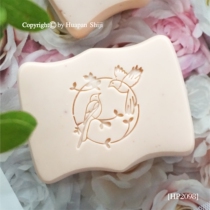 (HP2098)4x4 Magpie Chapter Love Bird Tanabata Romantic Handmade Soap Seal Acrylic Soap Seal