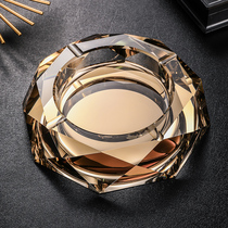 Crystal ashtray personality trend office atmosphere simple home living room light luxury creative custom glass ashtray