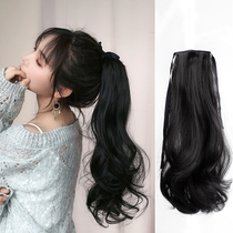 Upper comb wig female hair ponytail strap light natural high ponytail simulation fake ponytail curly hair 120g