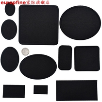 High quality pure black patch patch extra-large trumpet ironing cloth patch clothes repair hole Joker square round applique