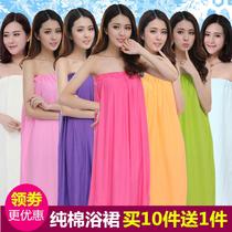Beauty salon special bandeau customer pajamas cotton bath skirt bath towel bathrobe womens sauna sweat suit wrap chest