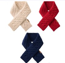 New mikihouse childrens clothing cute autumn and winter pure warm color knitted scarf 13-7701-977