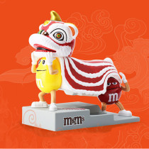 Mars Group MMs chocolate bean candy machine Afternoon lion MM cartoon toy doll collection