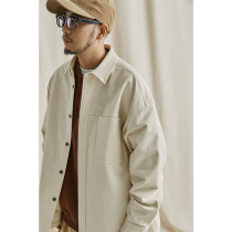 Twenty-eight Japanese overs white shirt jacket mens autumn simple loose casual long sleeve shirt tide