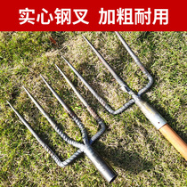 Turning fork All steel thickened three-strand fork Four-strand fork steel fork Steel bar welding ripper Agricultural turning artifact