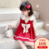 Girl dress two-piece female baby Foreign style Net red shirt skirt set 2021 New Korean Spring and Autumn Tide