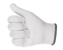 ST59103 10 - pin white polyester knitted gloves Labor wear - resistant handling and unloading freight yarn