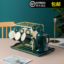 Light luxury ceramic water tool cup set drinking water Cup household cup saucer living room tea tea set Tea Cup afternoon tea set