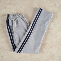 Spring and summer junior high school students school uniform pants cotton loose gray hidden Blue Parallel bars straight large size sports pants