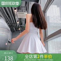 Anti-light sports dress women wear fitness yoga clothes badminton skirts volleyball tennis clothes summer suspenders