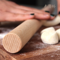Rolling pin solid wood rolling noodle stick Beech rolling pin dumpling tool stuffing dumpling spoon three-piece set of dumpling ruler