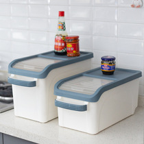 Rice barrel sliding cover household 30 20kg insect-proof moisture-proof dense packaging rice tank storage box flour storage box