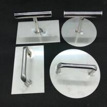 Round manual cake press manual cake press round baked wheat cake press plaster stainless steel household commercial squid press plate