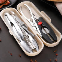 Stainless steel crab eight pieces household crab eating tools crab artifact crab clamp crab clip crab hairy crab clip