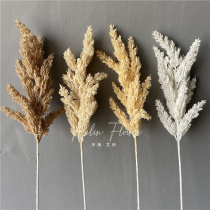 Single Reed wedding foam simulation reed grass dog tail field wild wind flower arrangement autumn color European foreign trade