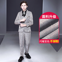 Host dress Boys small suit suit suit 2021 New Childrens Day stage catwalk handsome piano costume
