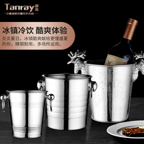 Tangya champagne bucket KTV bar stainless steel ice bucket bar creative net red beer ice bucket Tiger head deer head