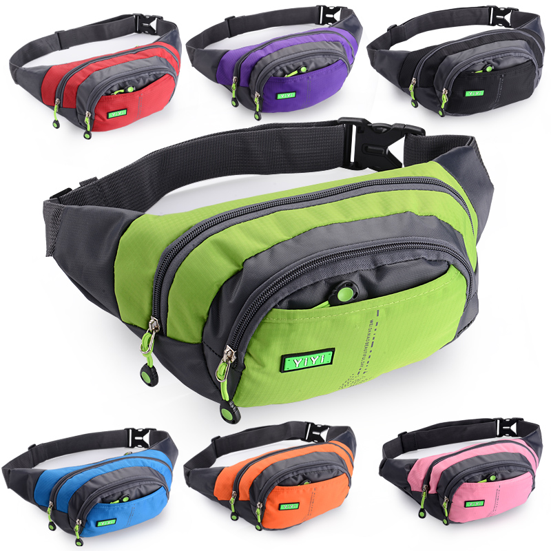 Sports outdoor multi-functional waterproof waistbag for men and women large capacity cash collection business canvas mobile phone brassiere