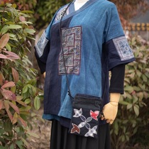 Small satchel bag charging treasure bag Ethnic wind hand-woven hand-embroidered batik multi-pattern pattern pattern
