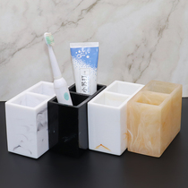 Nordic light luxury electric toothbrush holder wooden comb rack toilet toothbrush storage box mouthwash Cup hotel