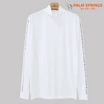 Korea golf mens PALMSPRINGS 2021 new item high neck sunscreen ice silk base shirt long sleeve T-shirt