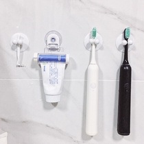 Suction Cup toothbrush holder squeezing toothpaste toothbrush storage rack suction cup adhesive hook floss storage clip