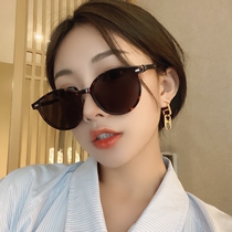 2021 Korean version of the tide polarized small face BAO WEN color retro sunglasses womens port wind round frame glasses womens sunglasses summer
