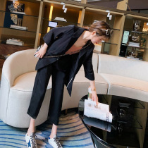 2022 new Summer Advanced Sensation Reduction Age Two Suits Micro Fat Mm Temperament Suit Spring Dress Big Code Womens Dress