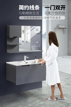 ORans Oulusa minimalist solid wood bathroom cabinet double door large capacity storage anti-blocking mirror cabinet combination BC4019