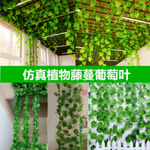 Kindergarten decorations Wicker shopping mall living room balcony environment layout hanging ornaments grape leaves rattan simulation vines