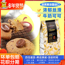 Favna Milk Chocolate Coin 3kg Block 40% Givana Cookies Imported Ice Cream Ice Cream Baking