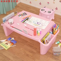 Childrens small table home writing desk cartoon painting baby reading desk kindergarten children painting cute