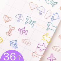 Dolei special-shaped cute paper clip creative cartoon color small paper clip bookmarks stationery Korean version of File return needle love heart-shaped candy color large simple difference rotary needle
