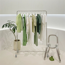 Clothing store display rack display props Stainless steel floor-to-ceiling hanger Womens special Nakajima drawing shelf customization