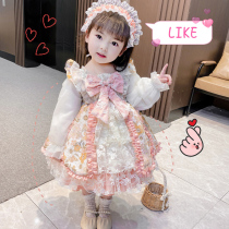  Girls  court Lolita princess dress autumn 2021 new childrens long-sleeved dress birthday dress tutu