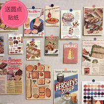 Dot Home Ins Retro Wind Bread Cake Poster Wall Stickup Dorm Room Arrangement Dorm Room Wall Deco