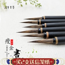 Thin gold body small Kai brush entry copybook special Song Huizong Adult Xiaogui Pen Gongbi Hook line pen White brush watercolor