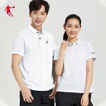 Jordan short-sleeved mens and womens official website Summer new breathable quick-drying lapel couple group building group buying sports Polo shirt
