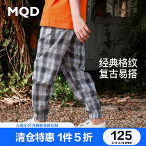MQD Boy Clothing Boy Casual Anti-mosquito Pants 2022 Spring Summer New Childrens Retro Gge Tattoo Light And Breathable Long Pants Tide