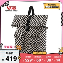 (Double 11)Vans Vans official black and white checkerboard tooling style large capacity couple backpack backpack