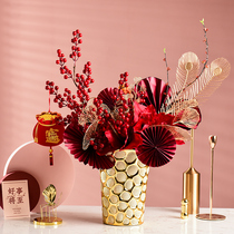 Fat fruit red fruit simulation flower fake flower big decoration living room TV cabinet decoration flower art