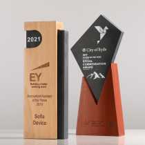 Solid Wood trophy customized medals awarded custom lettering wooden rights brand atmospheric creative honor marble Award technology